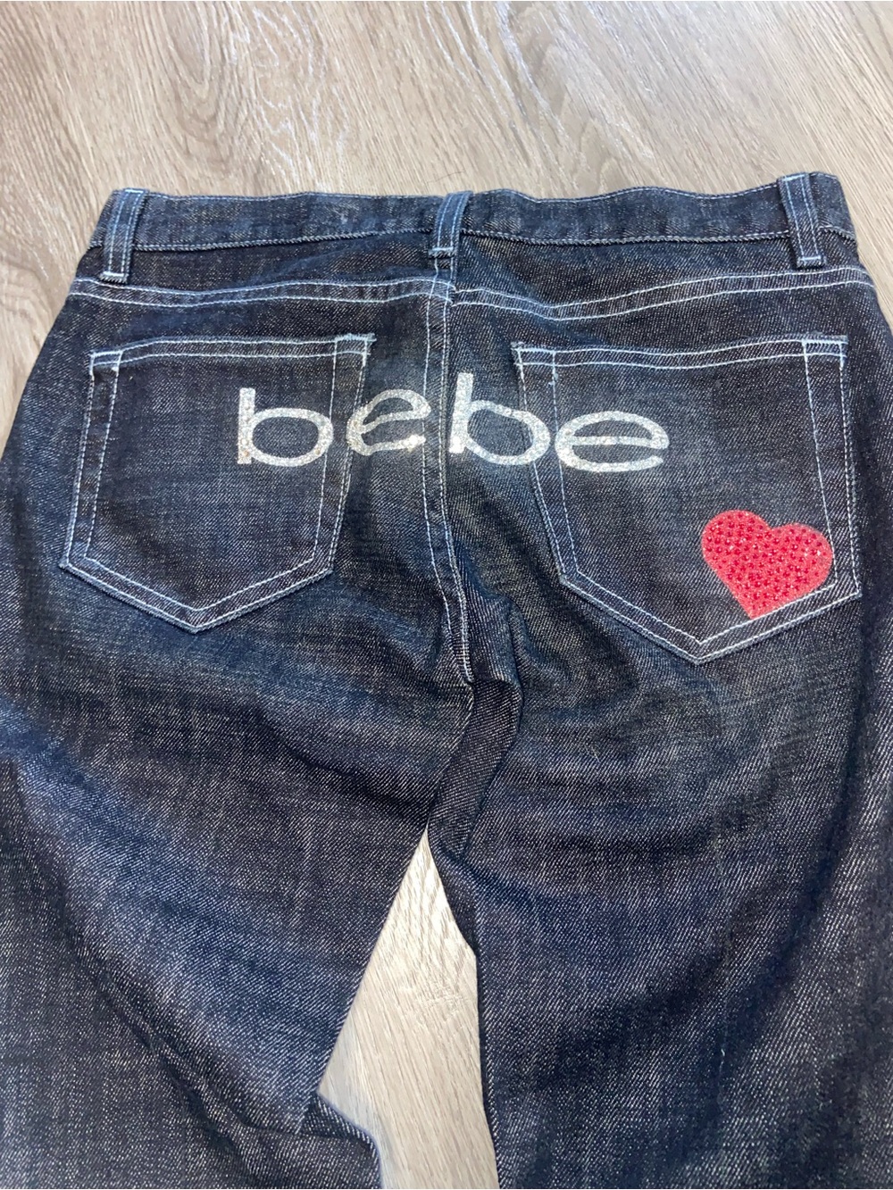 bebe Dark Indigo Flared Jeans